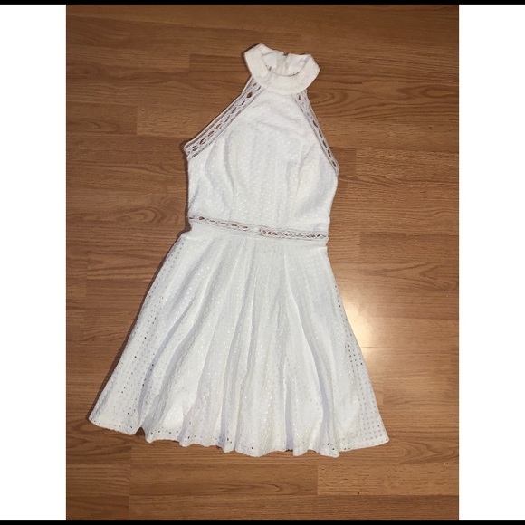White lace, embroidered midi dress. - Picture 1 of 5
